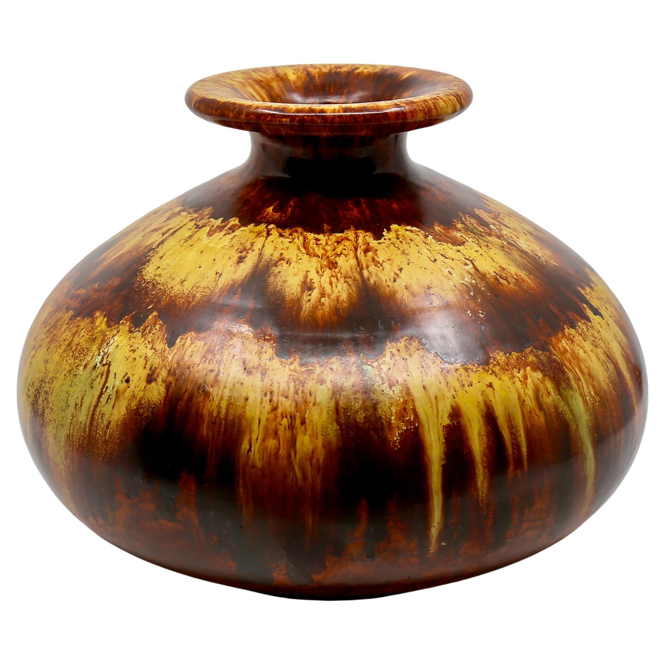 Beautiful Fat Lava Spherical Vase 