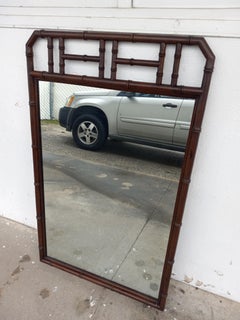 Henredon Faux Bamboo Mirror