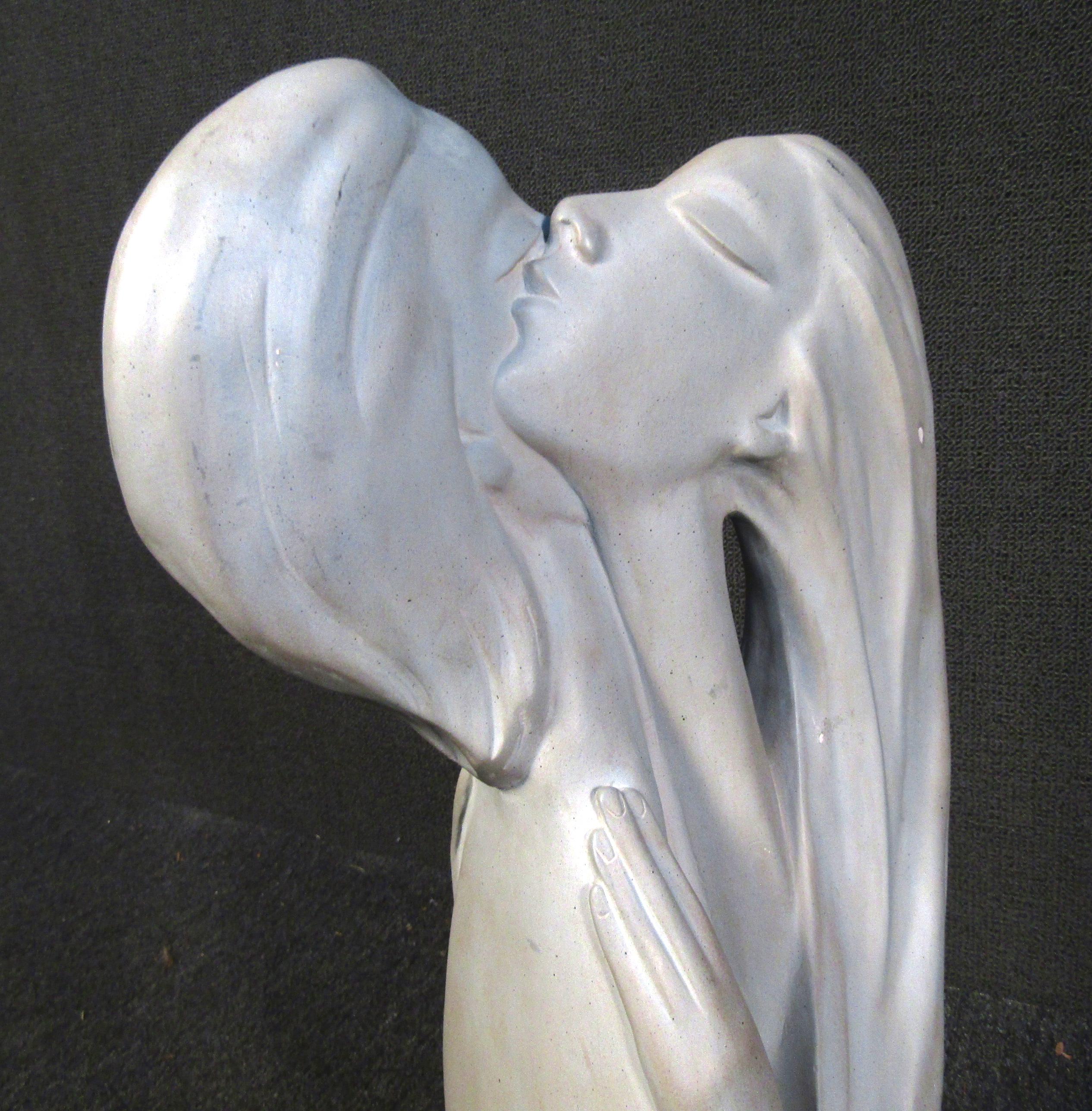 Beautiful Figures Embracing Sculpture by Austin Productions c. 1985 In Good Condition For Sale In Brooklyn, NY