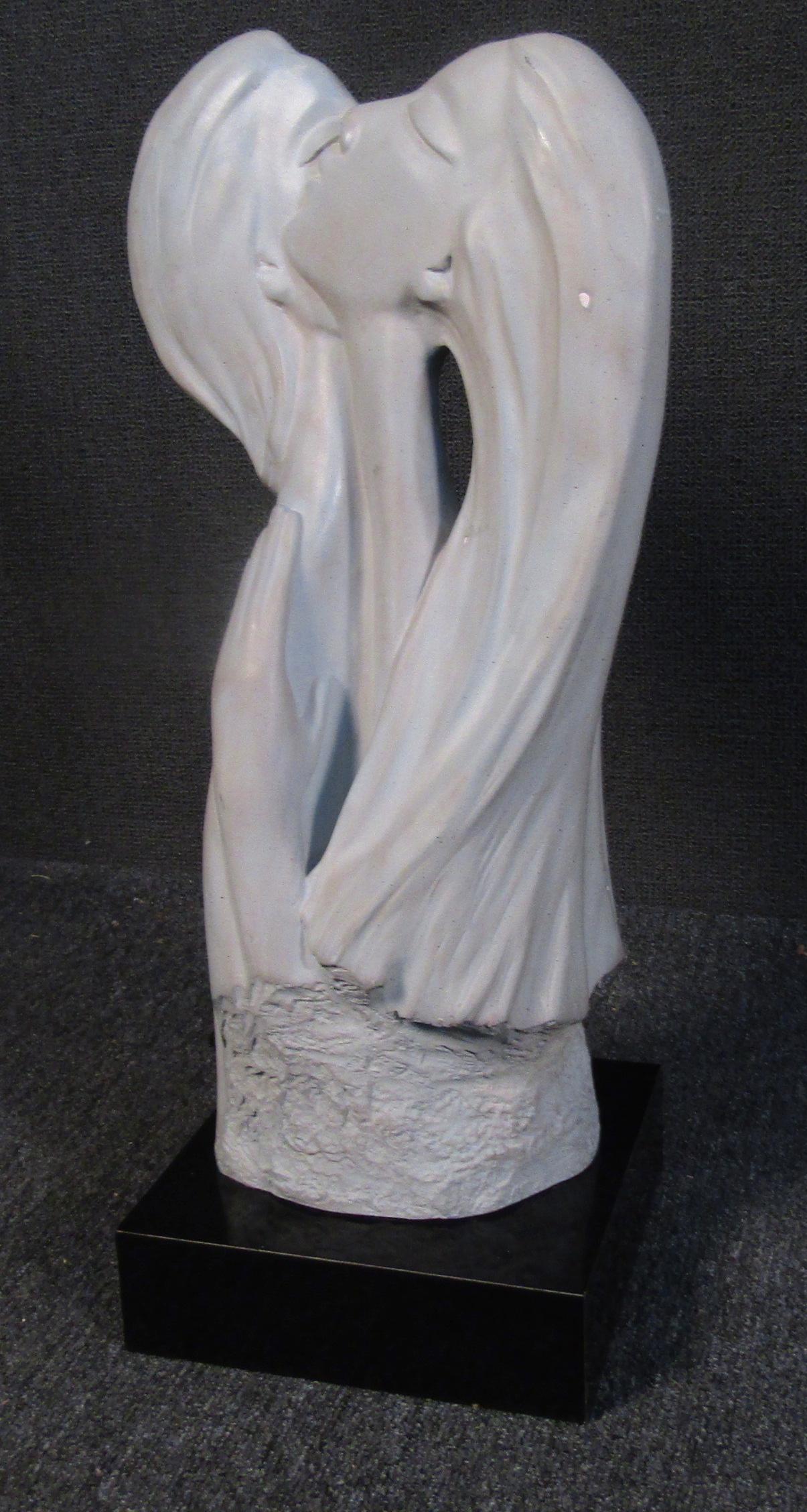 Plaster Beautiful Figures Embracing Sculpture by Austin Productions c. 1985 For Sale