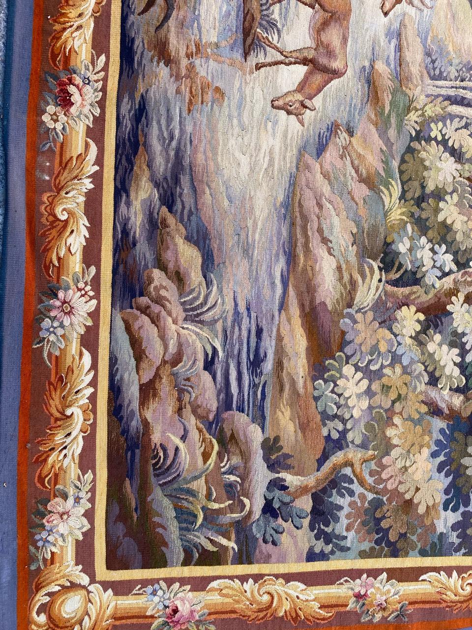 Silk Beautiful Fine Antique Aubusson Tapestry