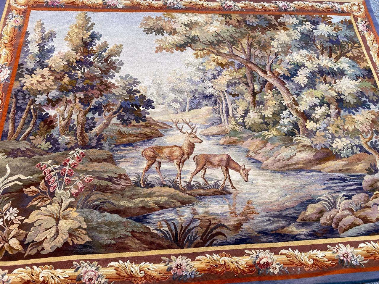 Beautiful Fine Antique Aubusson Tapestry 2