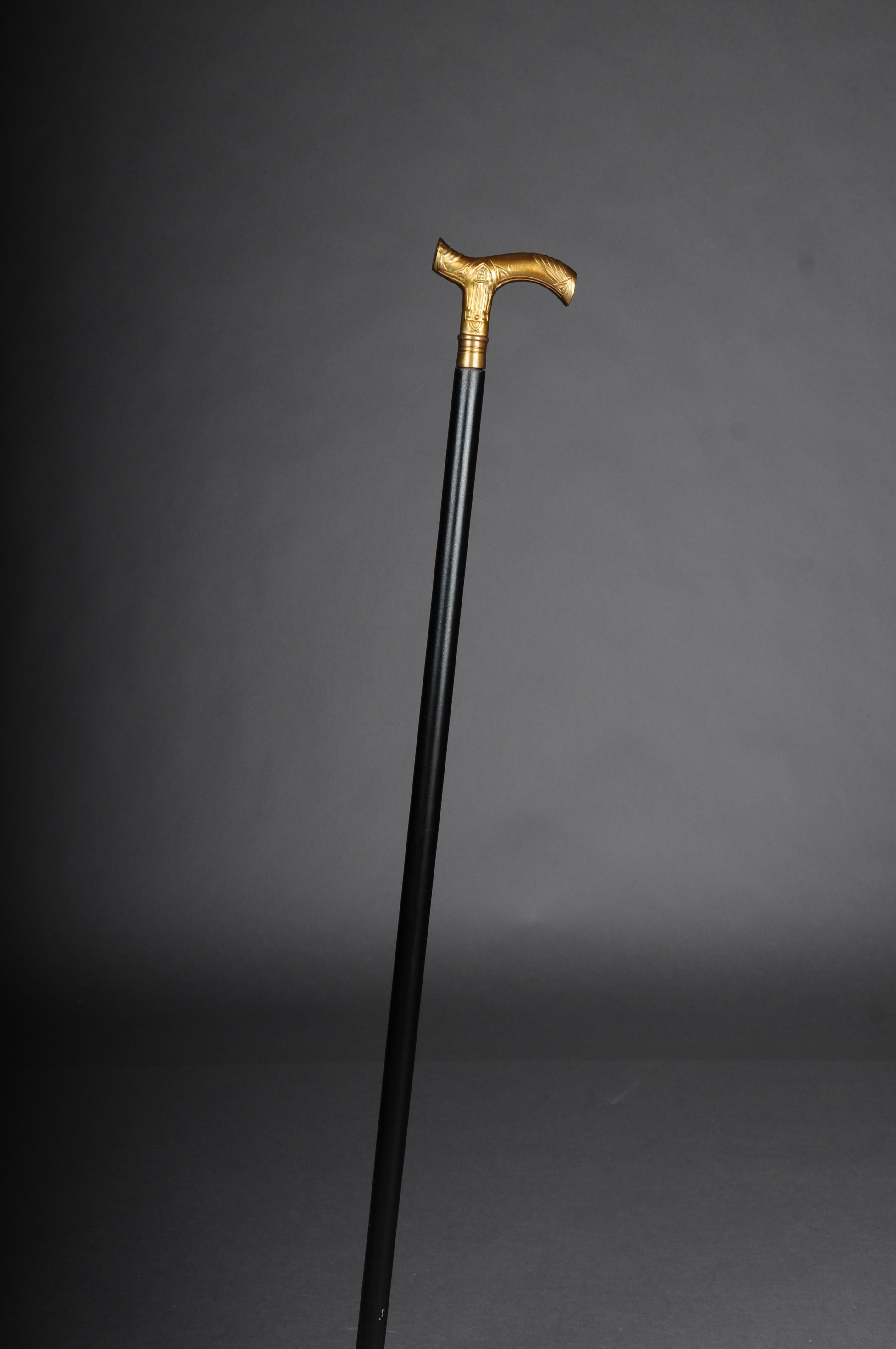 Beautiful, fine Art Nouveau walking stick bronze, gold type 3

High quality French walking stick made of high quality handle with bronze fitting.

Solid ebonized beech wood. Bronze fittings finely crafted with relief in a fantastically beautiful Art