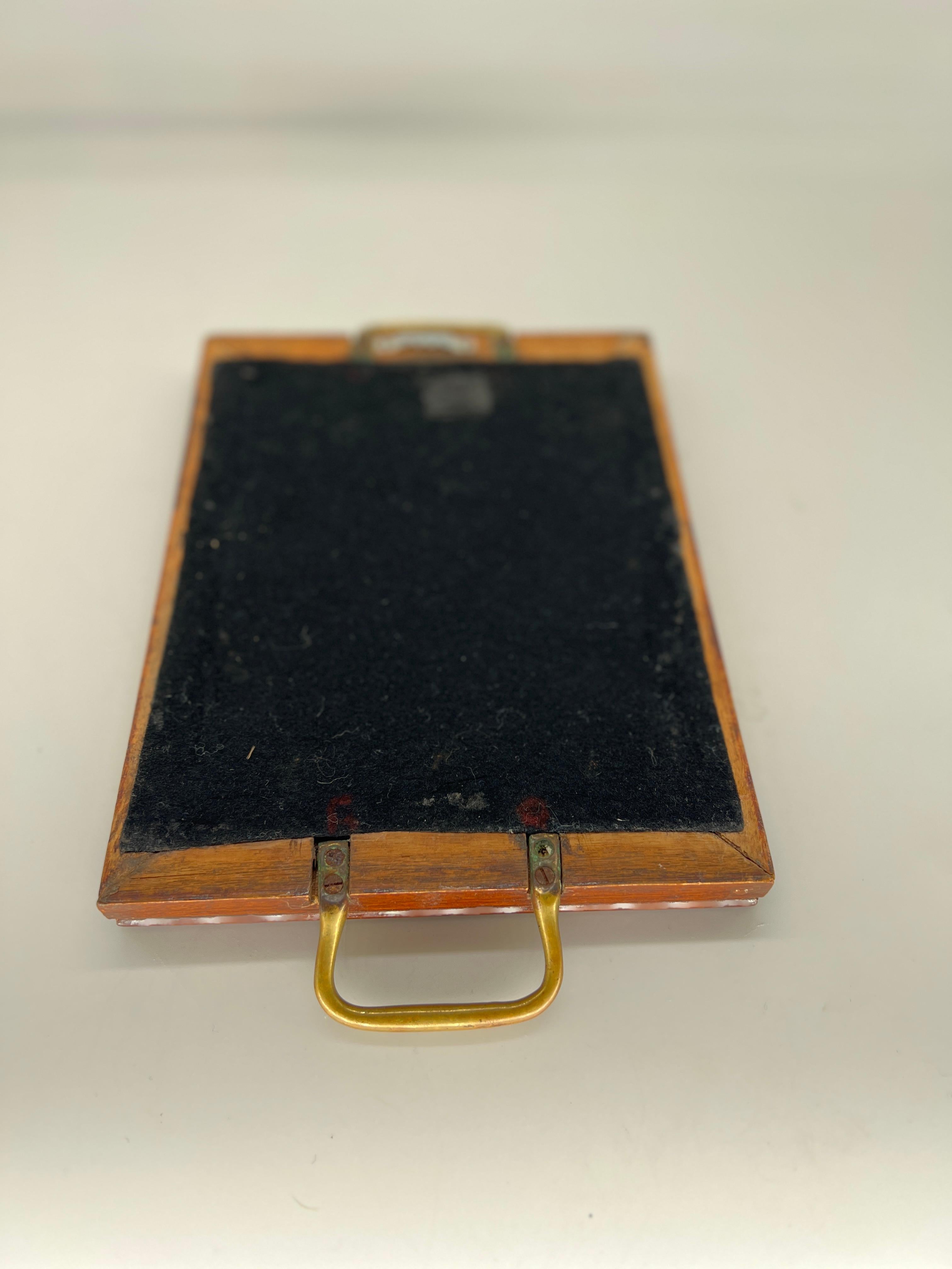 Beautiful & Fine Georgian Era Tray W/ Chinese Gold Thread Embroidery For Sale 2