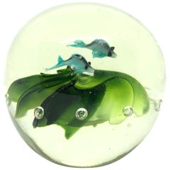 Beautiful Fish Murano Italian Art Glass Aquarium Paperweight