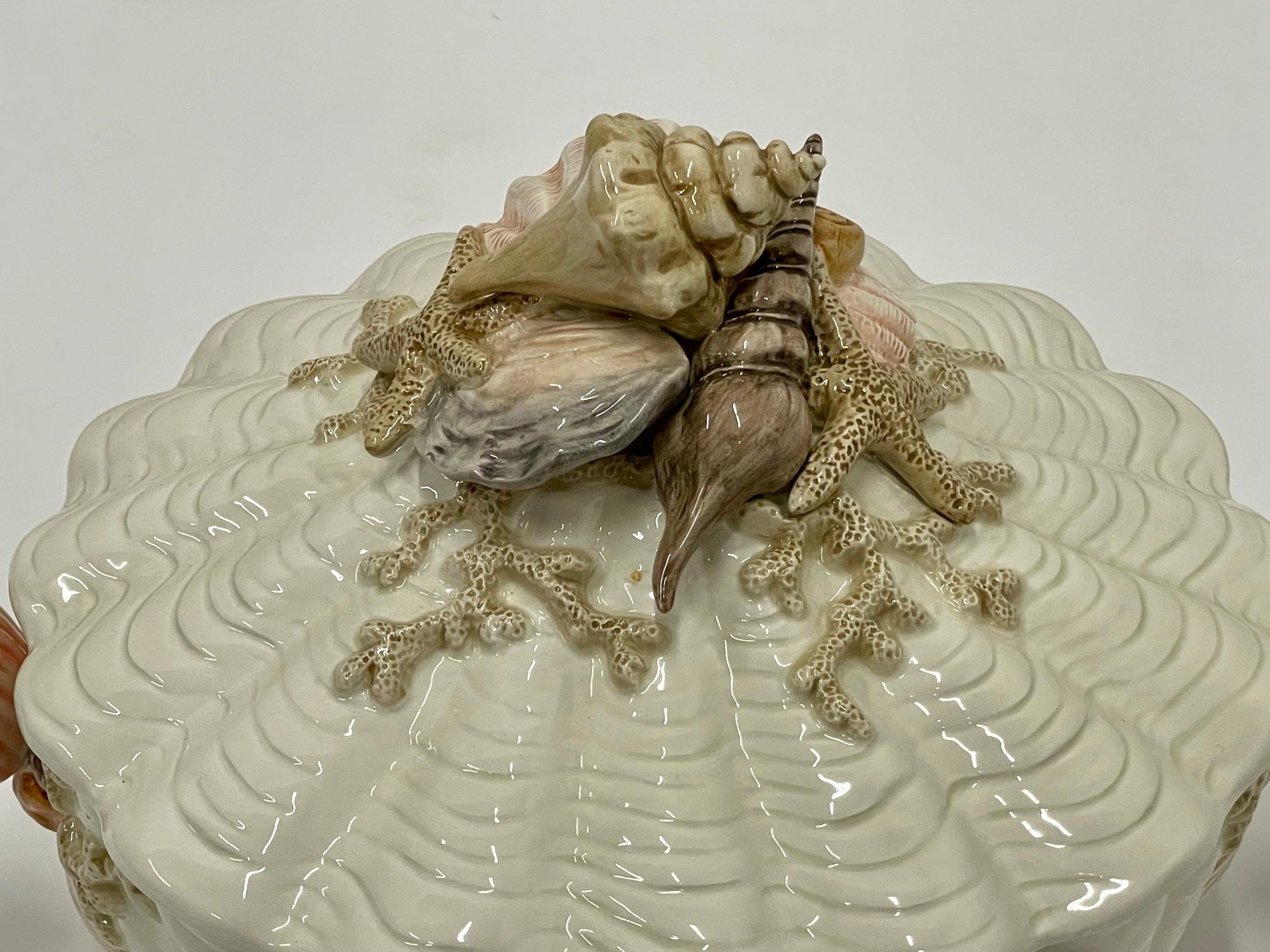 Beautiful Fitz and Floyd Tureen with Shell Decoration For Sale at ...