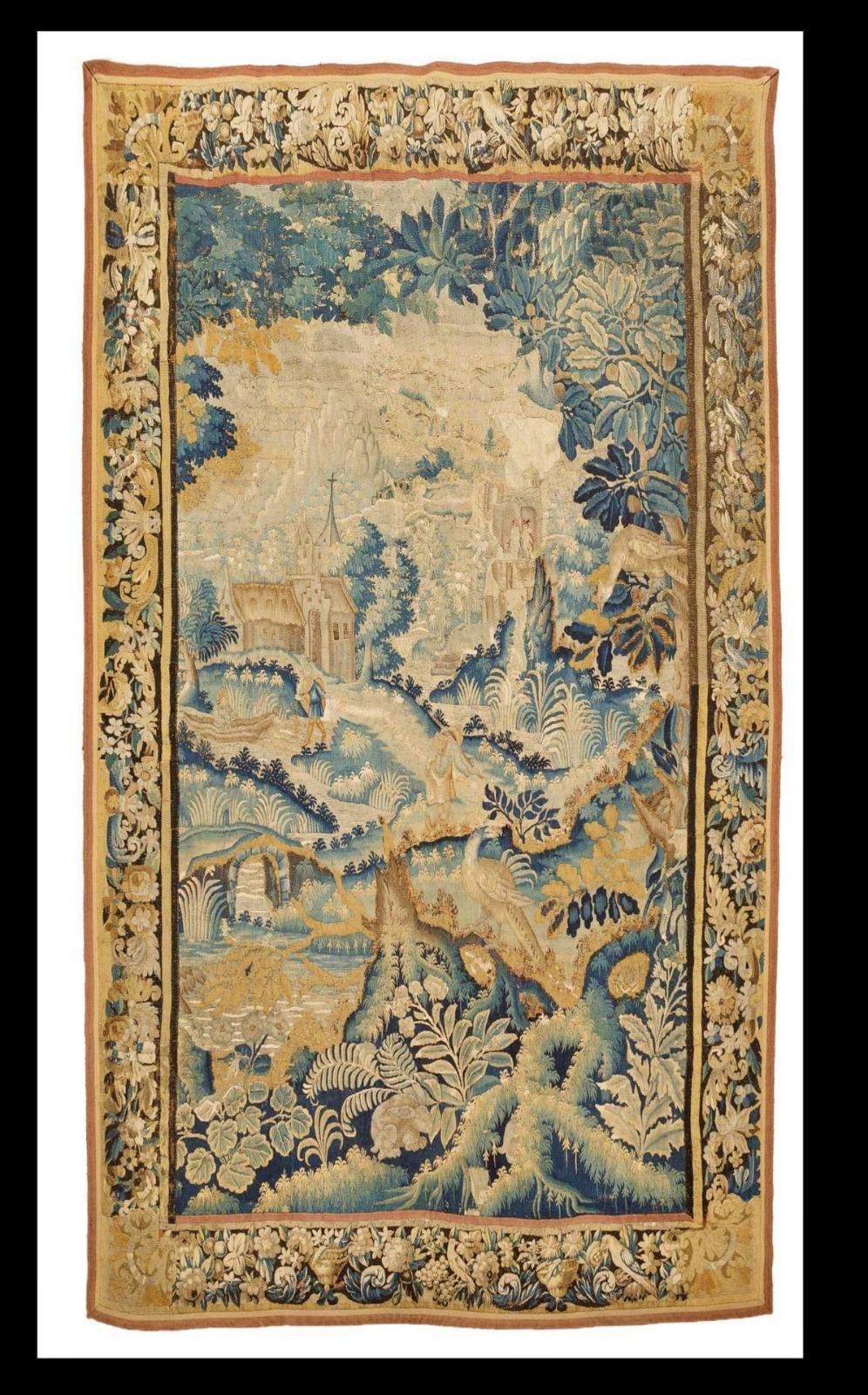 Magnifique tapisserie Flemish, 17ème siècle Bon état - En vente à Madrid, ES