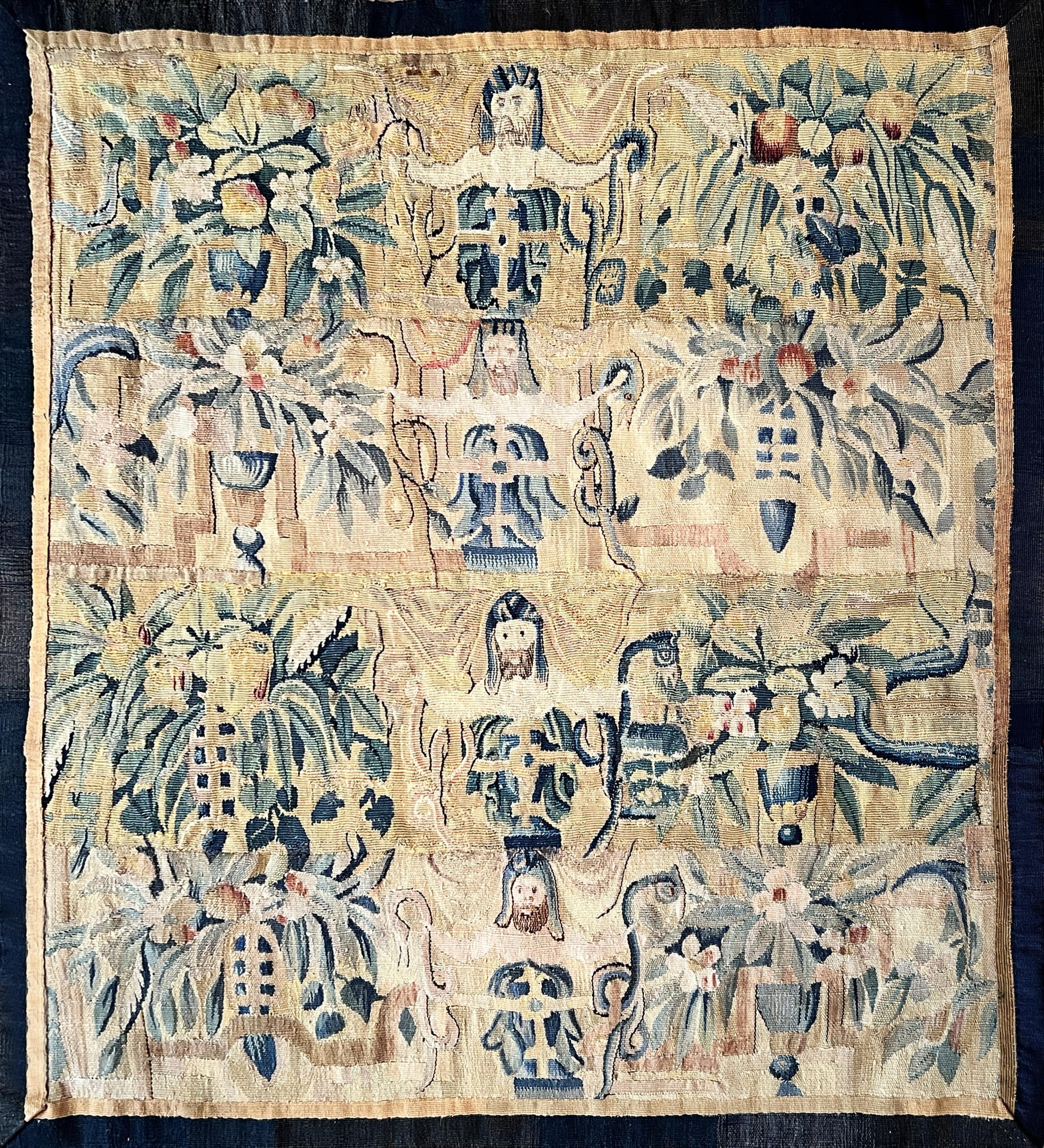 17th century flanders tapestry with very pretty fresh colors

Thanks to our Restoration-Conservation workshop and also Our know-how, 
we are pleased to present to you works of art in fabric such as Tapestry, 
Carpets and Textiles in very good
