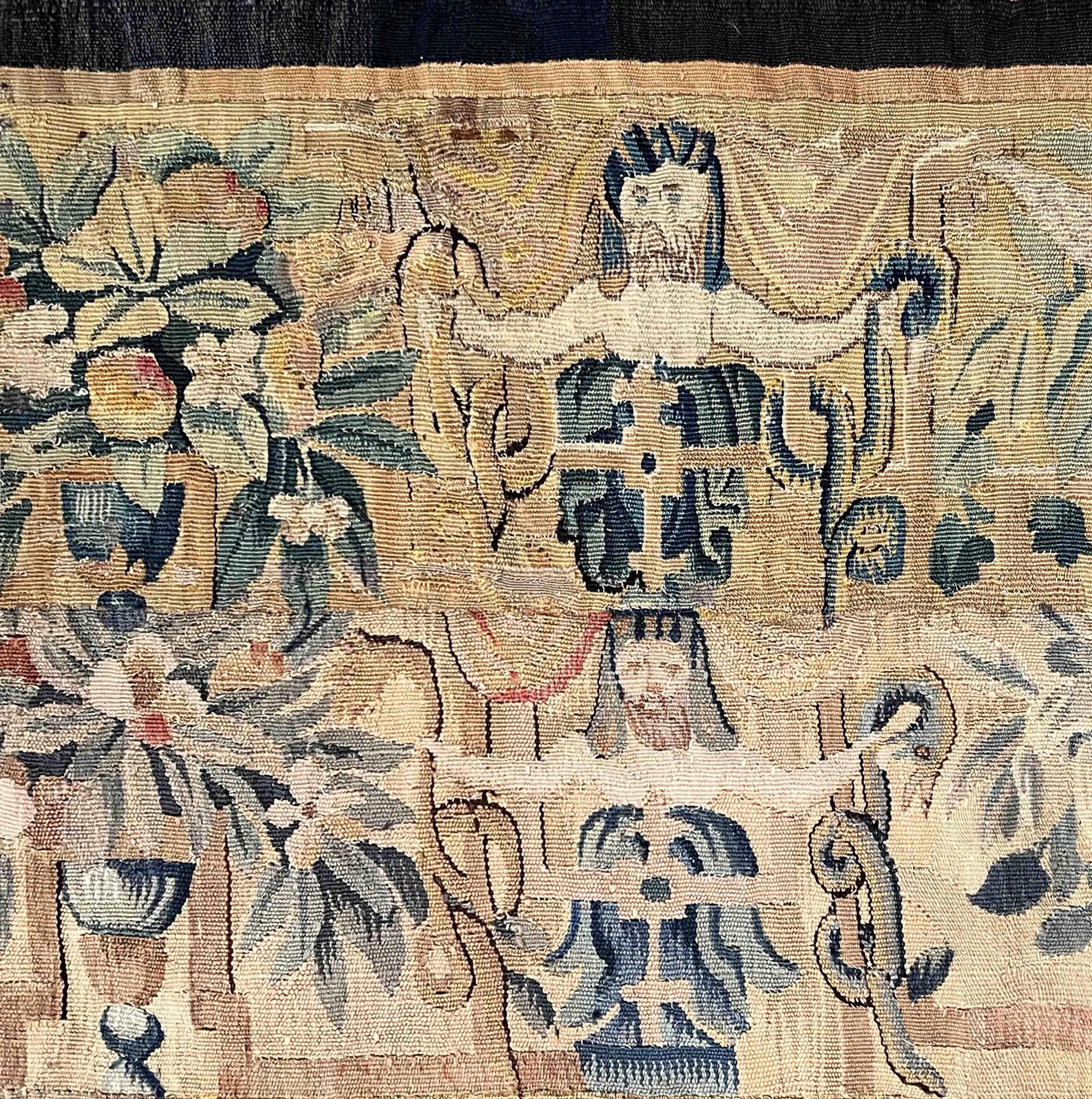 Hand-Woven Beautiful Flemish Tapestry 17th. Century - n° 1163