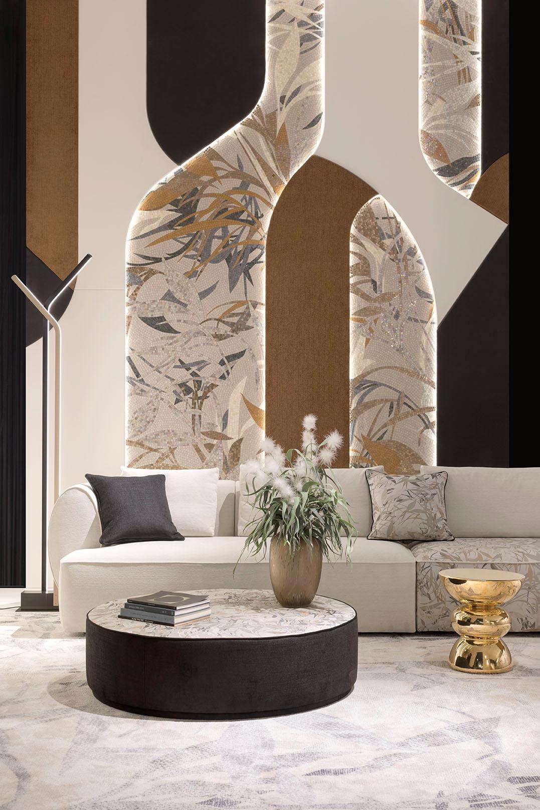 Modern Beautiful Floor Lamp Coloured Glass Bespokable Decorative Metal Elements For Sale