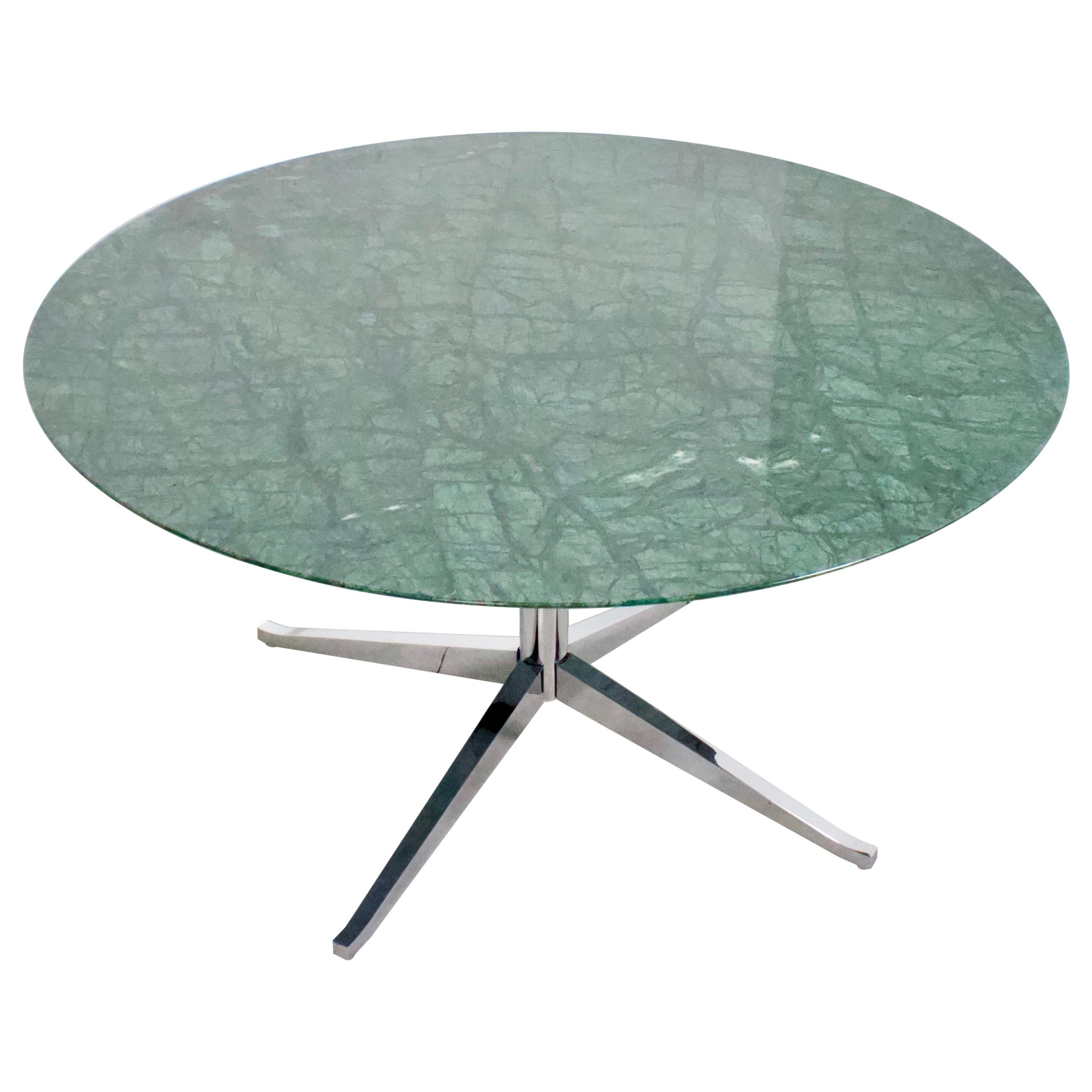 Beautiful Florence Knoll Green Marble Dining Table for Knoll International, 1961