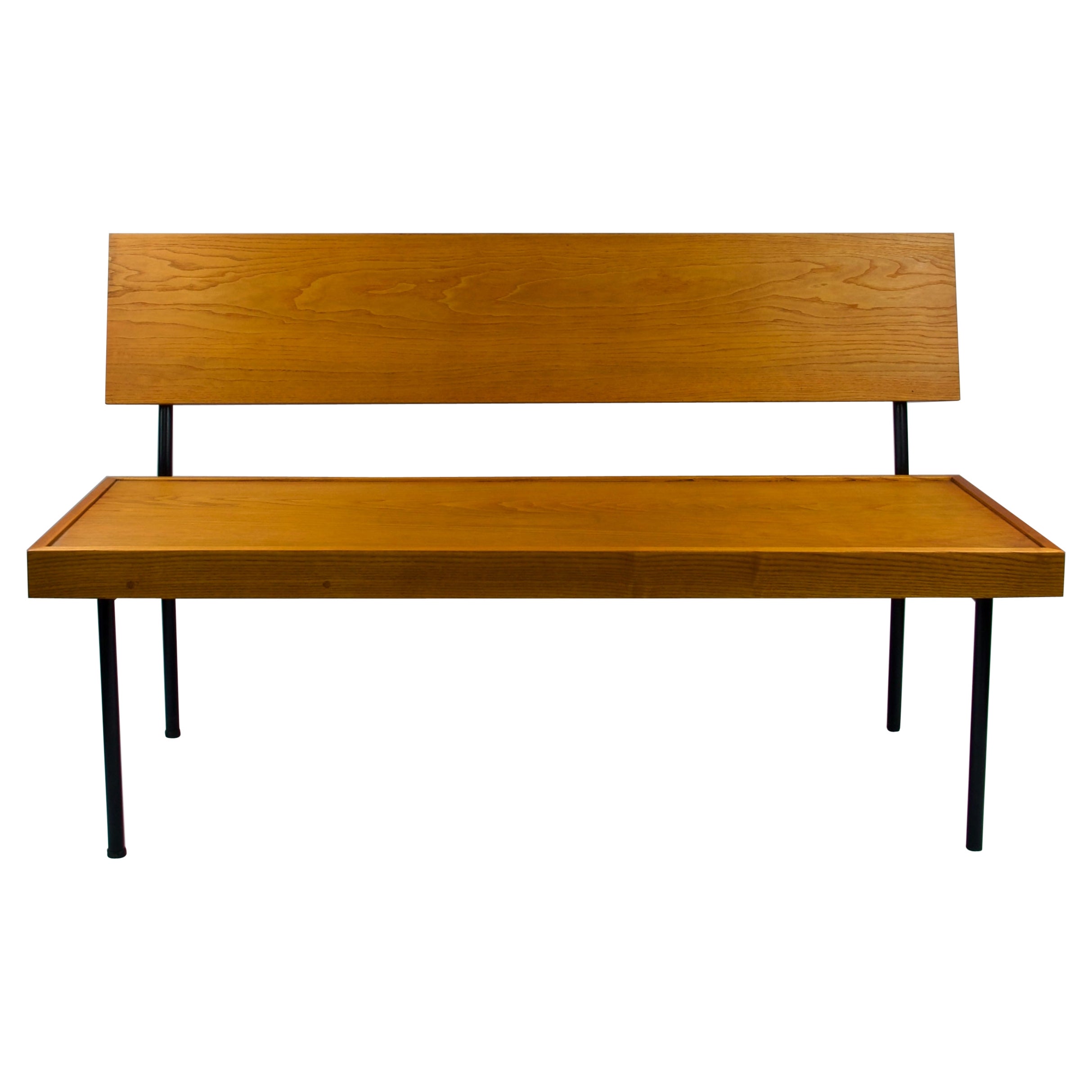 Beautiful Florence Knoll Wooden Bench, Mid-Century Design, 1960s