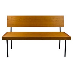 Beautiful Florence Knoll Wooden Bench, Mid-Century Design, 1960s