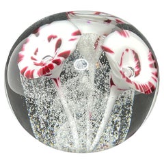 Beautiful Flower Bunch Murano Glass Paperweight, Italy
