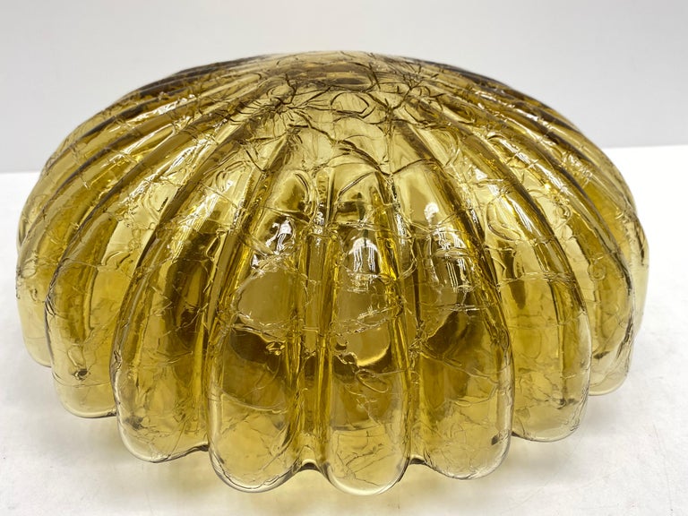 Beautiful Flower Shape Glass Flush mount by Doria Leuchten, Germany