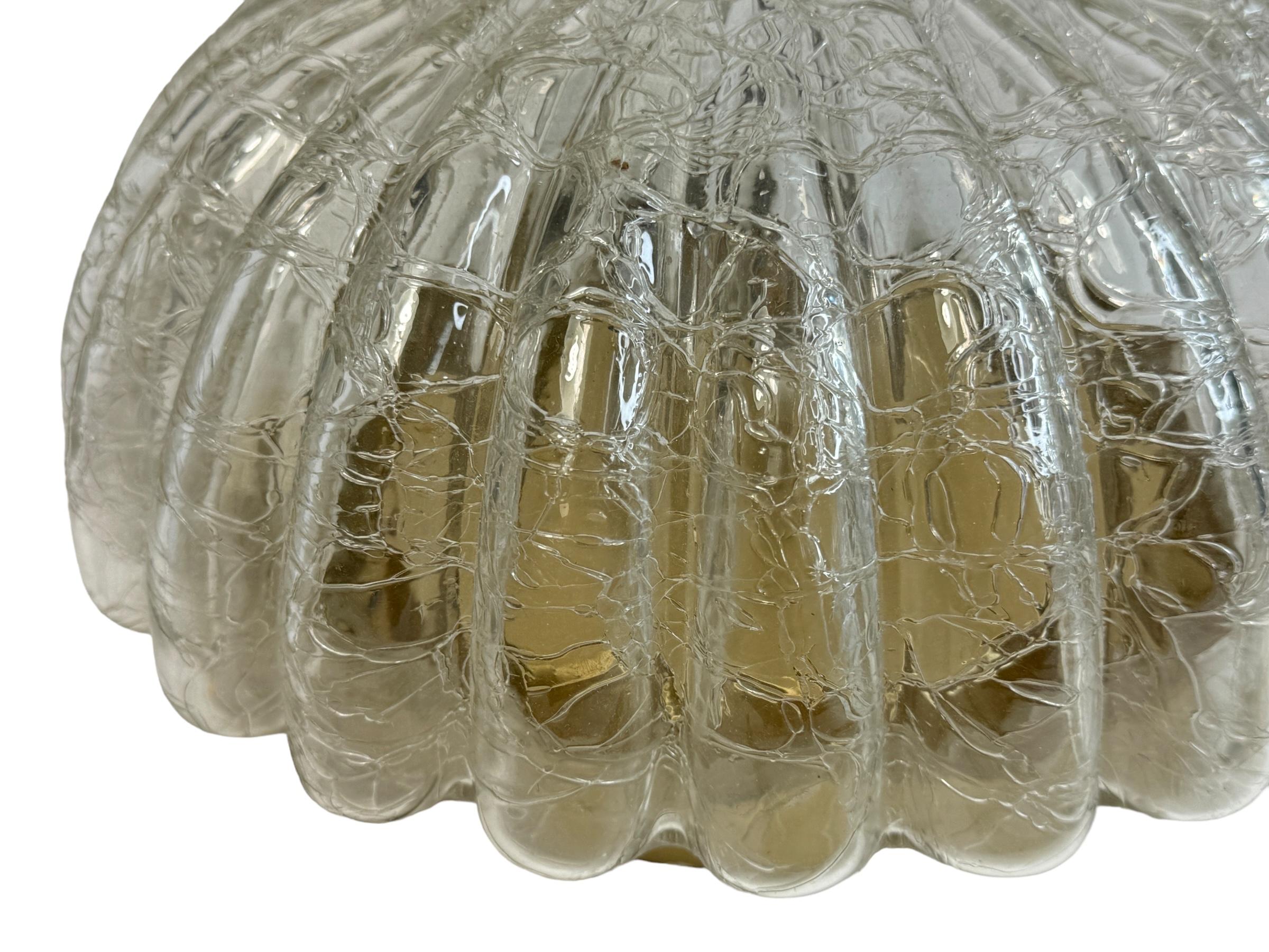 Métal Magnifique affleurant en verre en forme de fleur par Doria Leuchten, Allemagne, années 1960 en vente