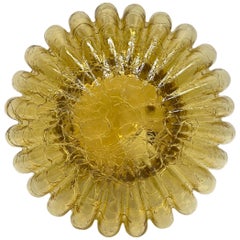 Beautiful Flower Shape Glass Flush mount by Doria Leuchten, Germany, 1960s