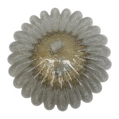 Beautiful Flower Shape Glass Flush Mount by Doria Leuchten, Germany, 1960s