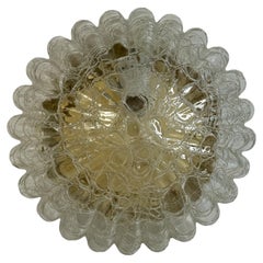 Schöne Einbaubeleuchtung aus Glas in Blumenform von Doria Leuchten, Deutschland, 1960er Jahre