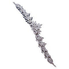 Beautiful Flower Styled Bracelet 925 Sterling Silver Moissanite Bracelet For Her