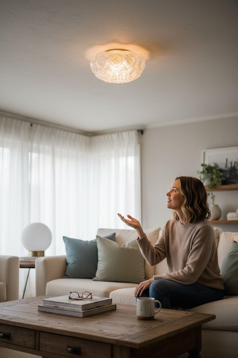 Beautiful Flush Mount frosted Ice Bubble Pattern Glass by Doria Leuchten Germany For Sale 9