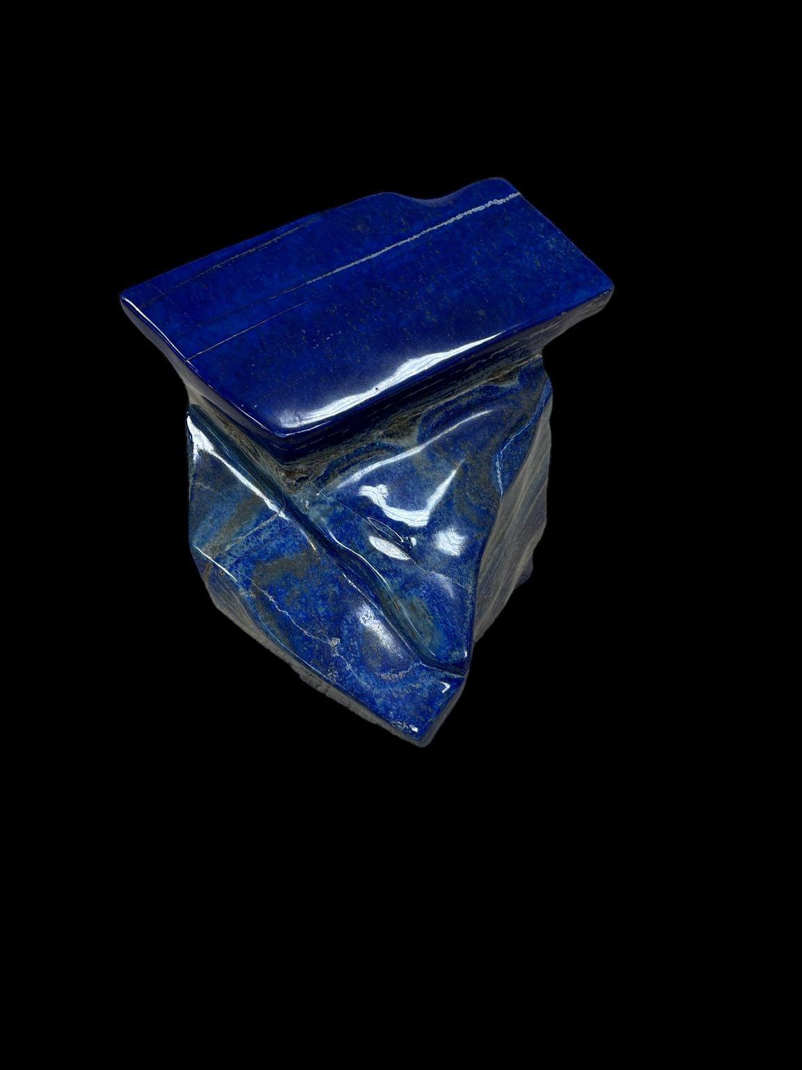 Unknown Beautiful Freeform Lapis Sculpture Large Size and Shape  