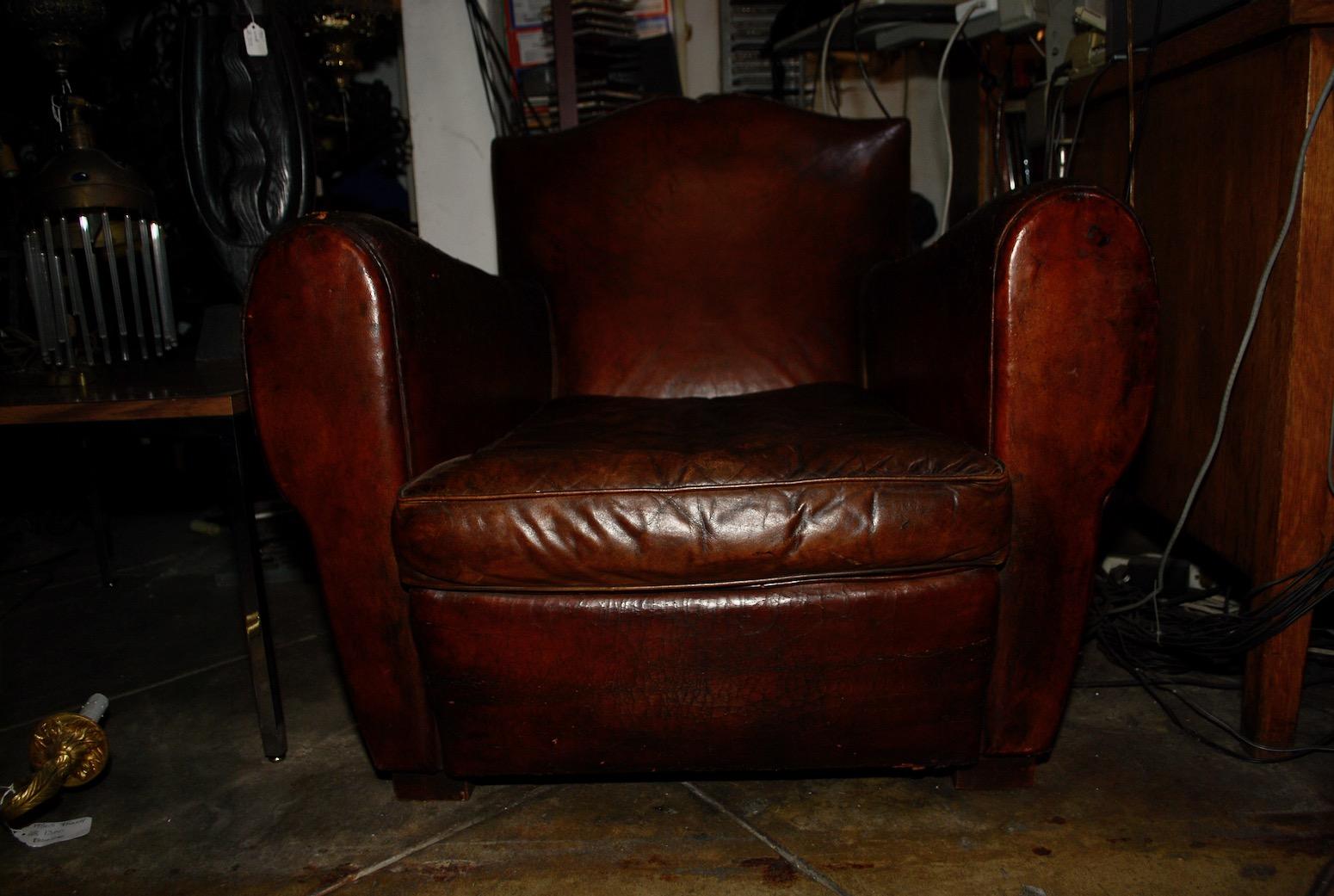 Beautiful French 1920s Club Chair In Good Condition In Los Angeles, CA