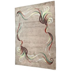 Bellissimo tappeto francese Art Deco del 1940