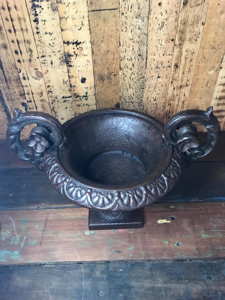 Beautiful French Antique Cast Iron Jardinière at 1stDibs