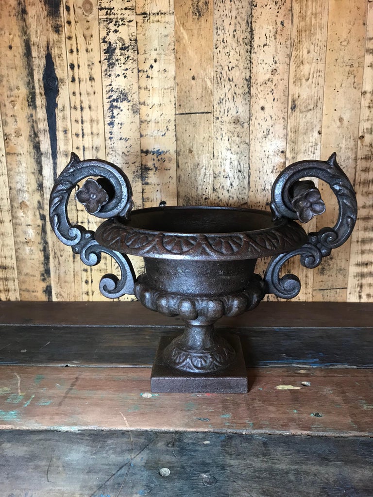Beautiful French Antique Cast Iron Jardinière at 1stDibs