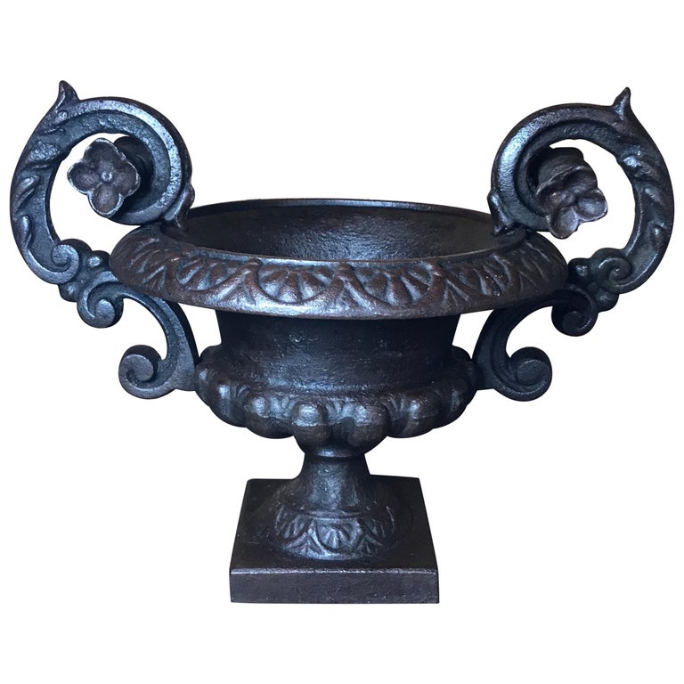 Beautiful French Antique Cast Iron Jardinière at 1stDibs