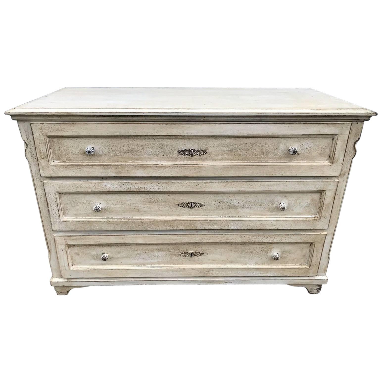 Beautiful French Antique Chest of Drawers, Vintage, Rare, Original Paint For Sale