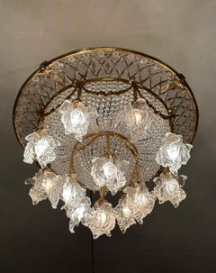 Beautiful French, art deco crystal chandelier