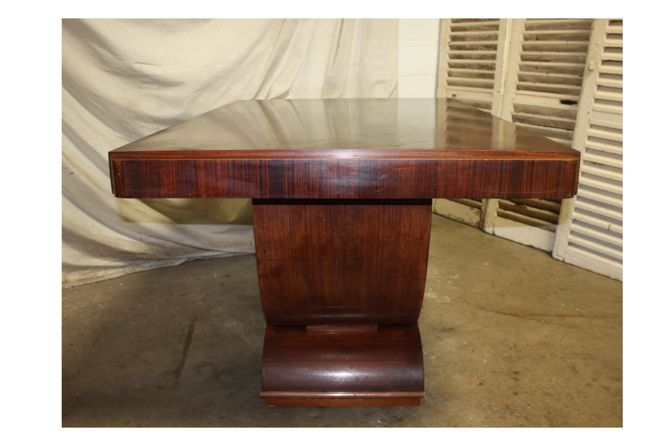 Beautiful French Art Deco dining room table.