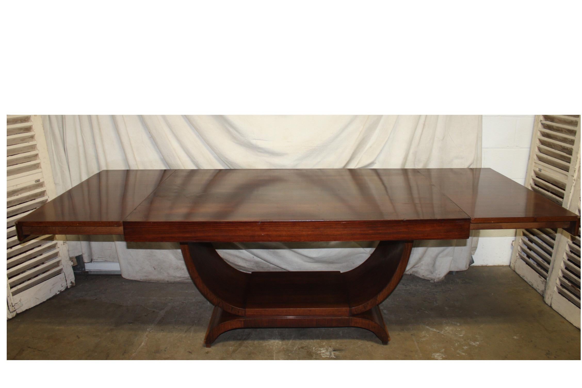 Mahogany Beautiful French Art Deco Dining Room Table