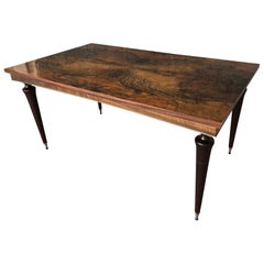 Beautiful French Art Deco Lacquered Dining Table, 1940s