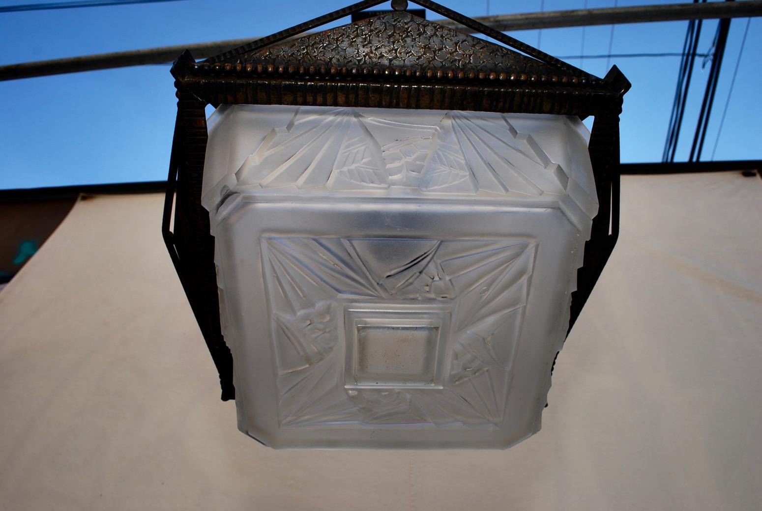 Early 20th Century Beautiful French Art Deco Light For Sale