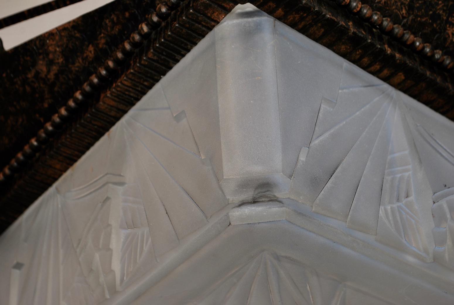 Preciosa Luz Art Decó Francesa Vidrio en venta