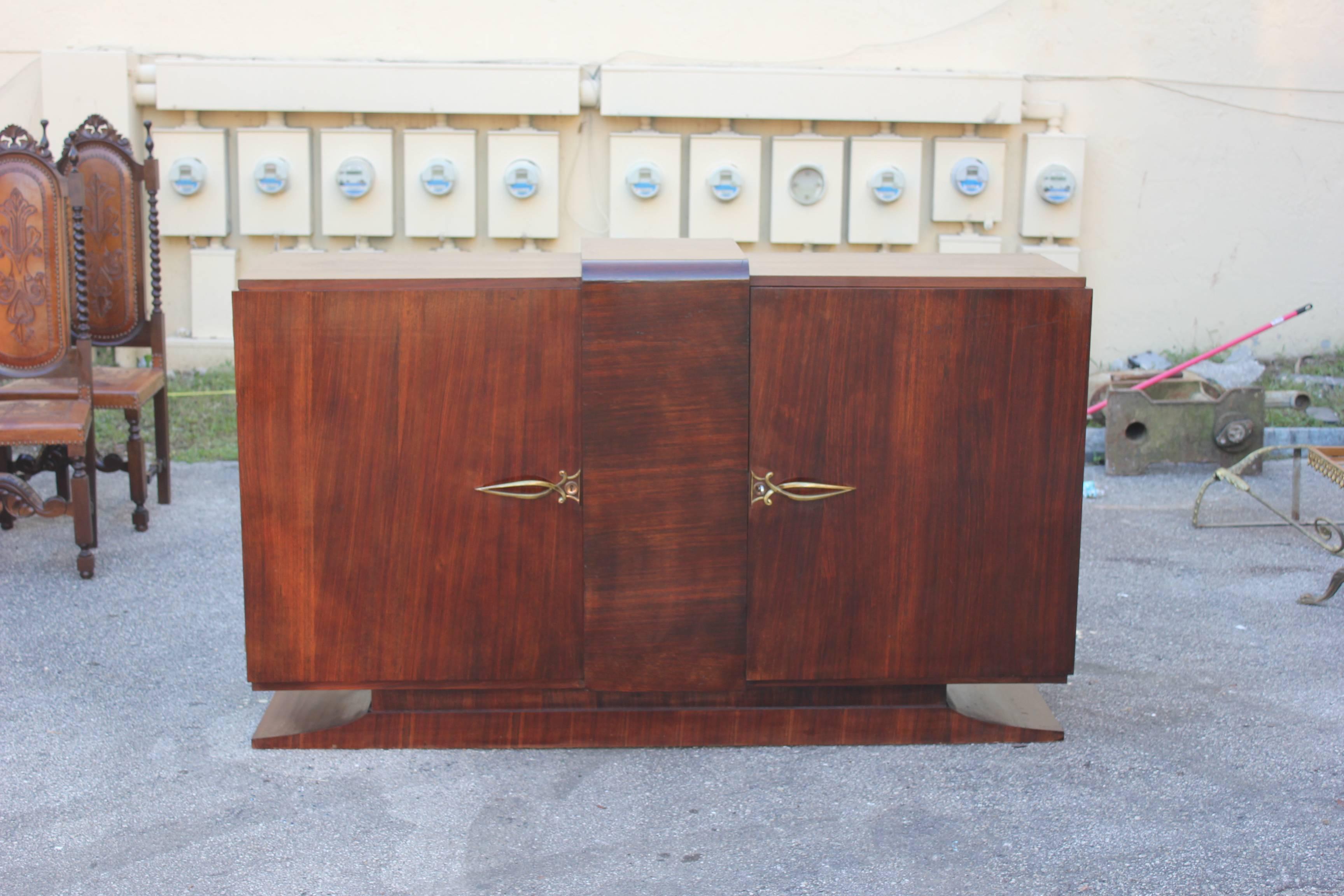 Beautiful French Art Deco Macassar Ebony Sideboard or Bar, circa 1940s 1