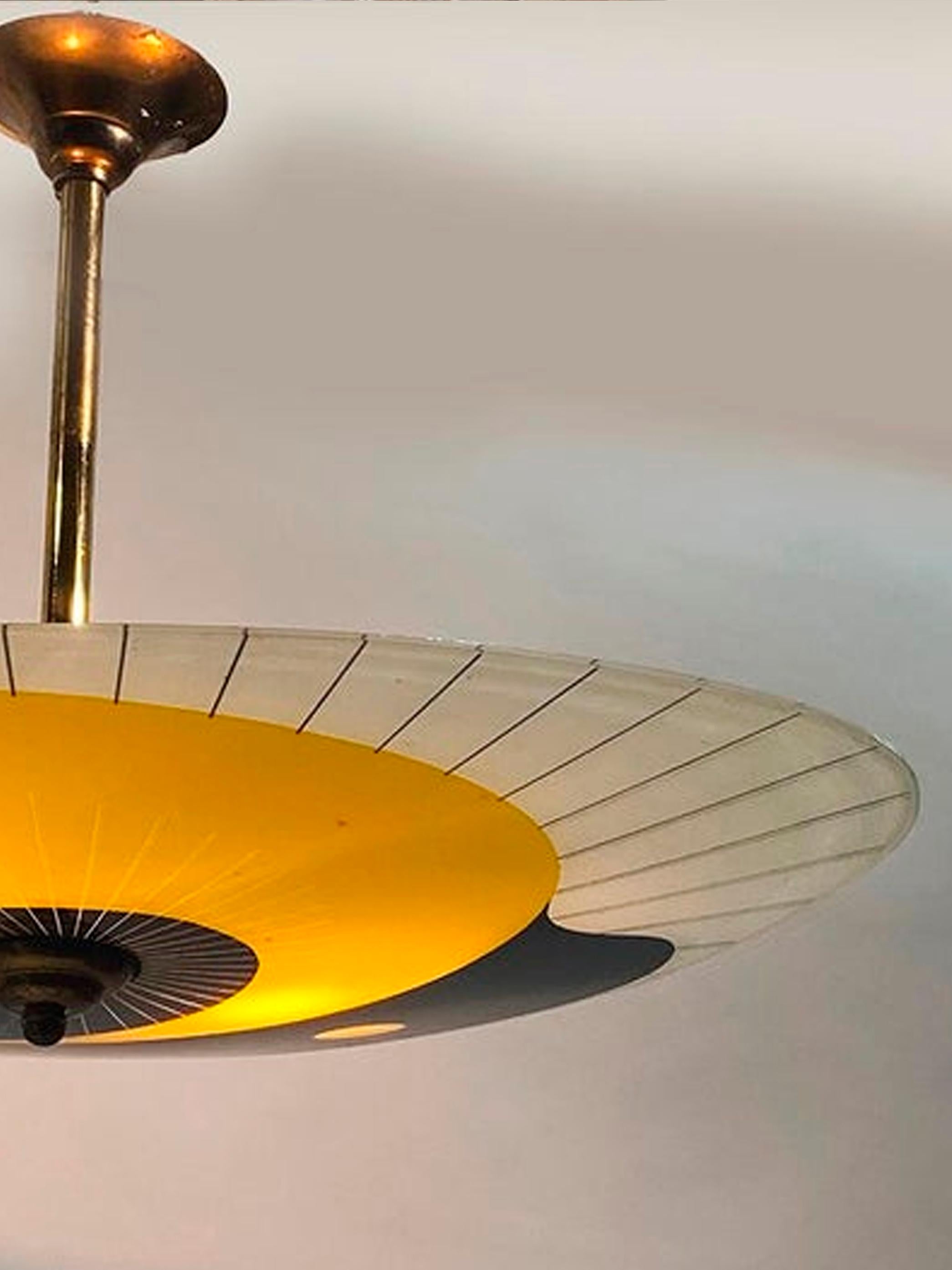 Bellissimo lampadario a sospensione francese Art Déco, anni '30 circa in vendita 2