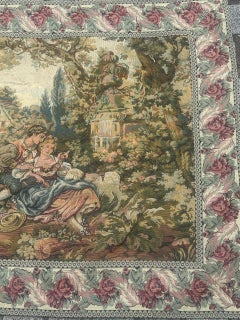 Schöne französische Aubusson Stil Jacquard Wandteppich