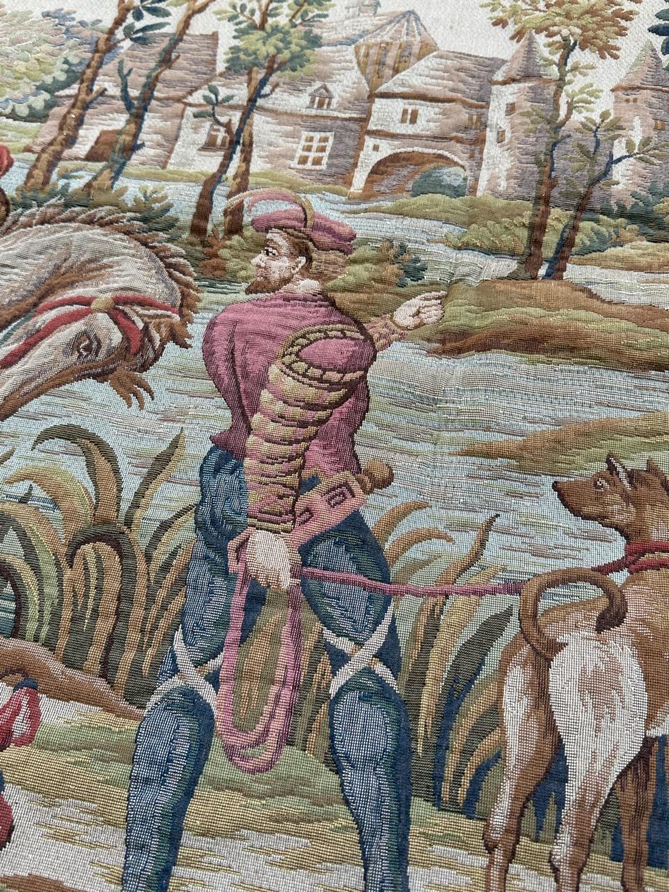 Schöne französische Aubusson-Stil Jacquard-Wandteppich 