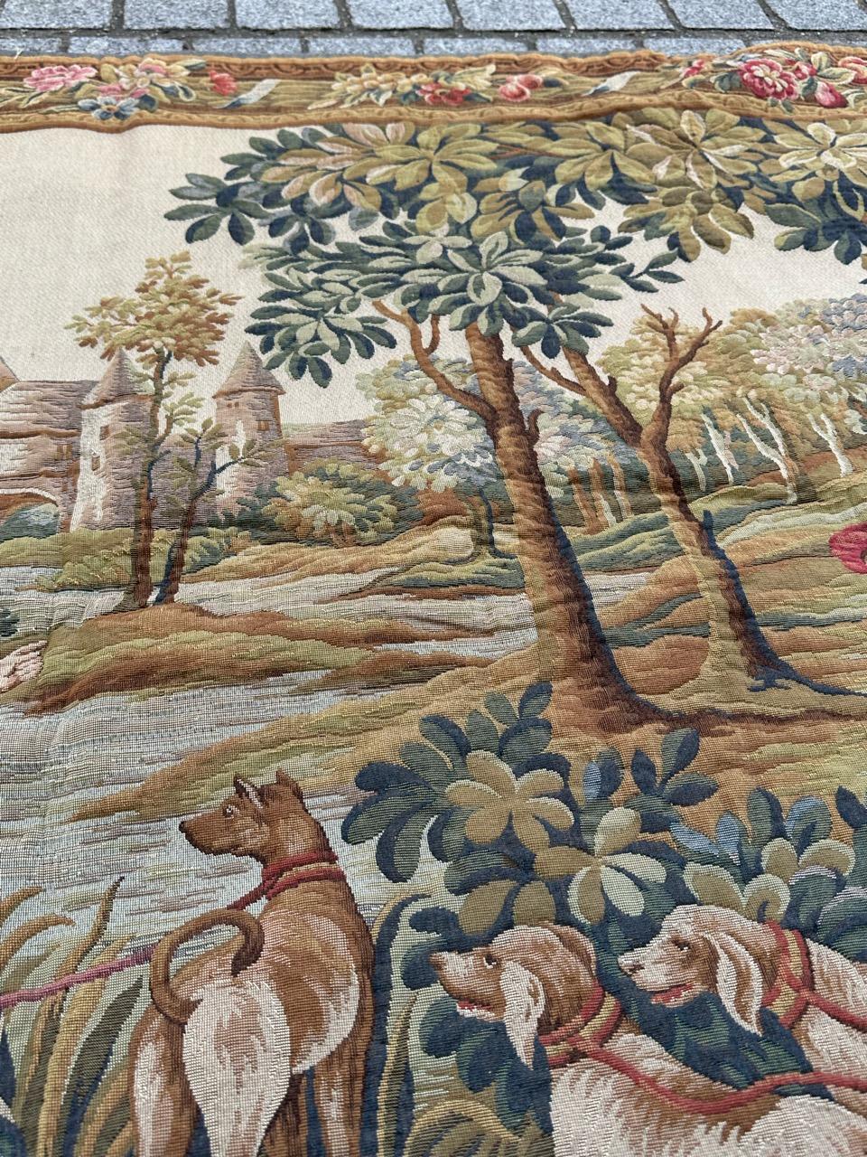 Schöne französische Aubusson-Stil Jacquard-Wandteppich 