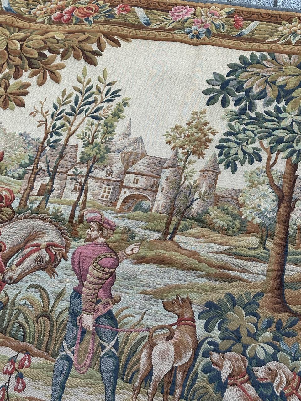 Schöne französische Aubusson-Stil Jacquard-Wandteppich 