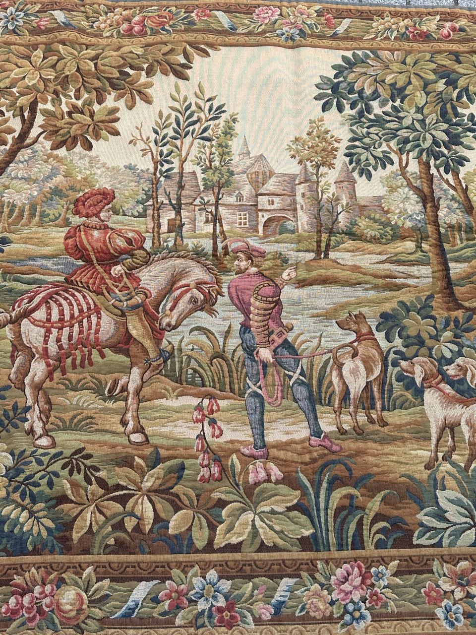 Schöne französische Aubusson-Stil Jacquard-Wandteppich 