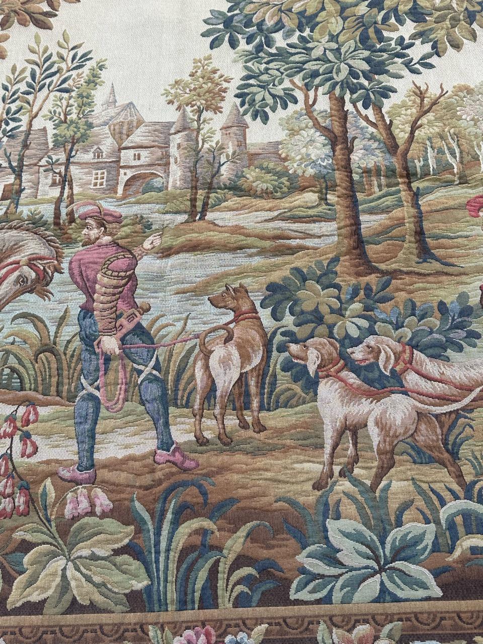 Schöne französische Aubusson-Stil Jacquard-Wandteppich 