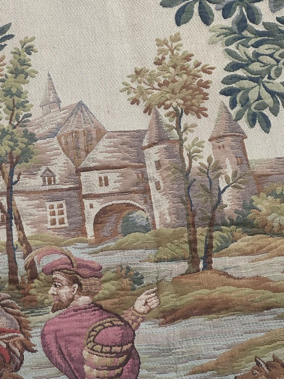 Schöne französische Aubusson-Stil Jacquard-Wandteppich 