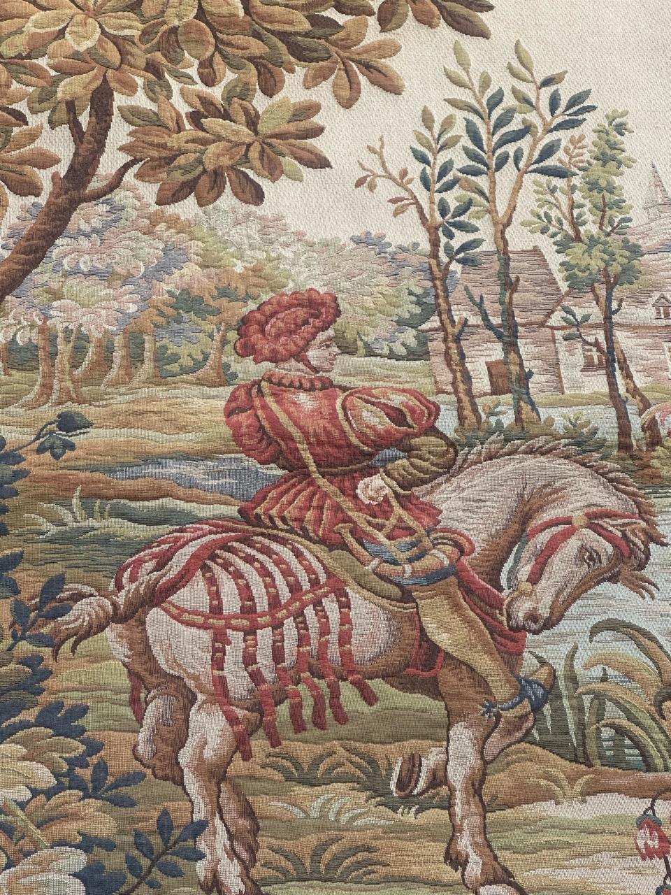 Schöne französische Aubusson-Stil Jacquard-Wandteppich 