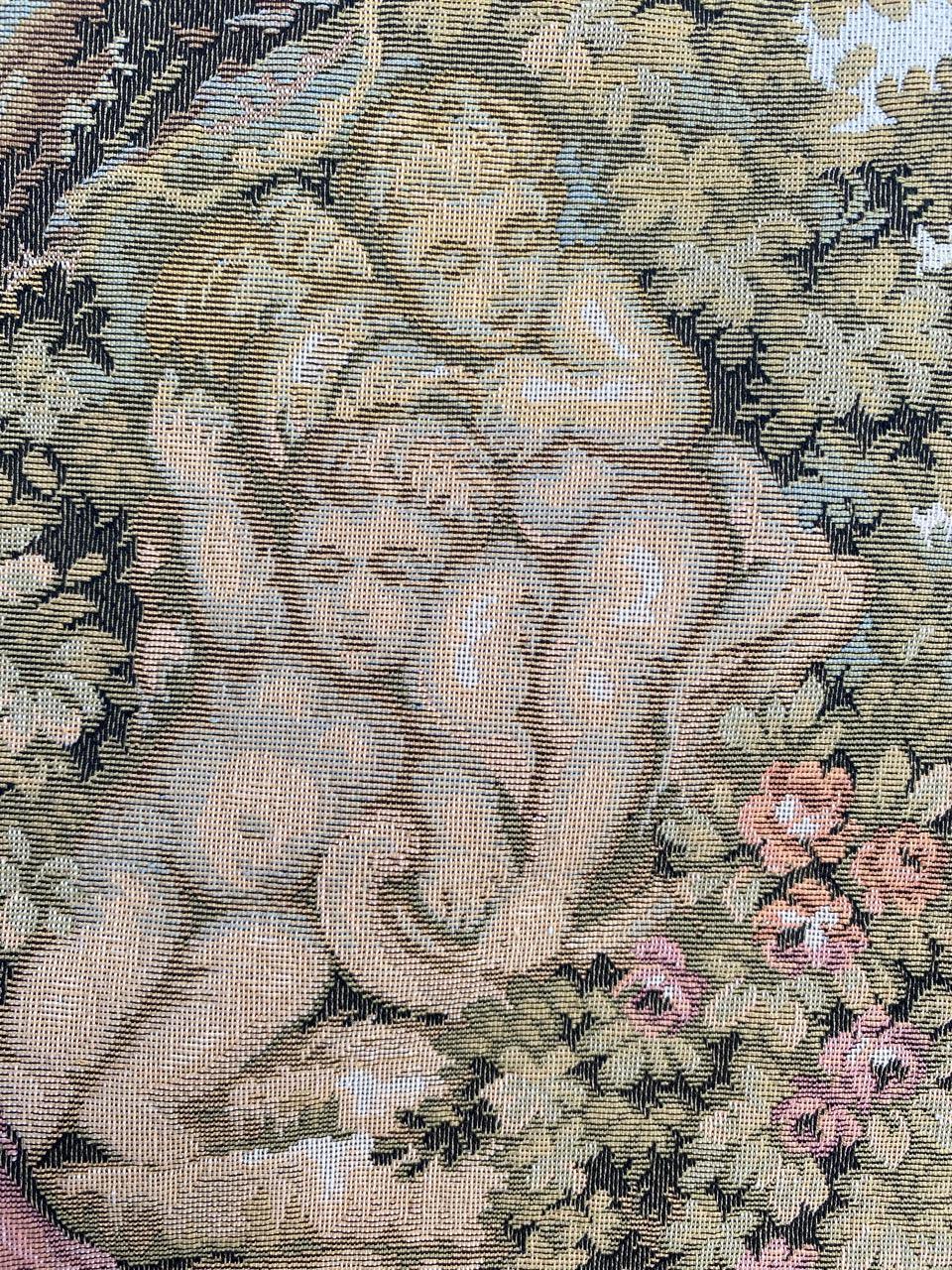 Bobyrug's Beautiful Aubusson French Style Jaquar Tapestry (Tapisserie d'Aubusson) en vente 3