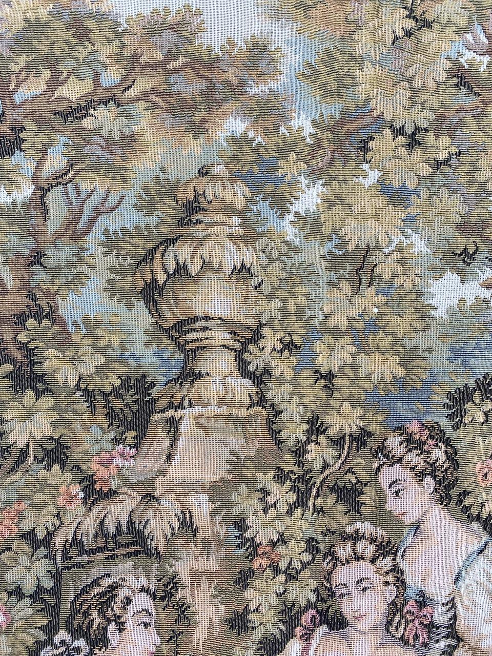 Bobyrug's Beautiful Aubusson French Style Jaquar Tapestry (Tapisserie d'Aubusson) en vente 4